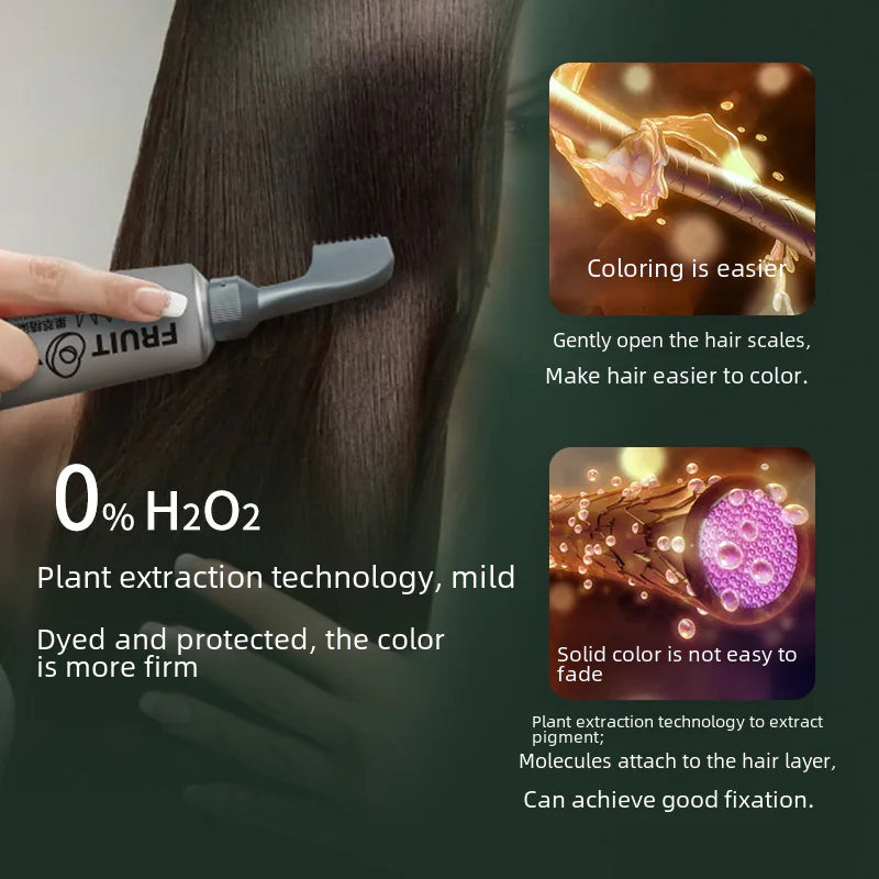 Genuine Natural Fruit Hair Dye for Black Hair Touch-Up